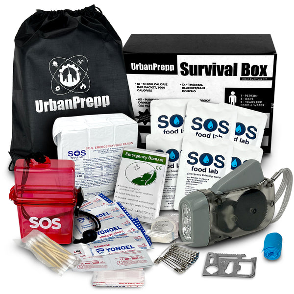 UrbanPrepp Complete 72 Hour Survival Kit - 2 Person Survival Kits, Del –  Urban-Prepp